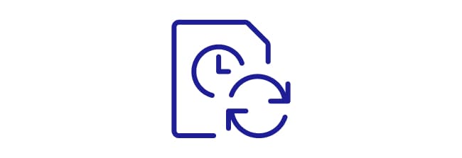 A cycle time icon.
