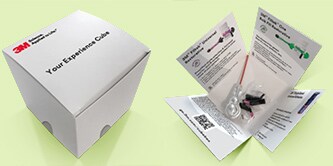 Kapalı ve açık pakette dental ürün numune kiti
