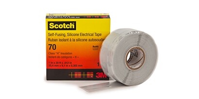 Scotch® 70 Kendiliğinden Eriyen Silikon Kauçuk Elektrik Bandı
